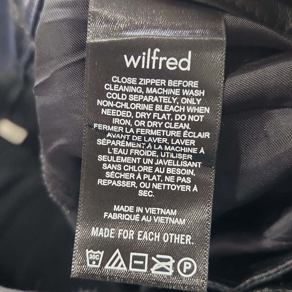 Artitzia Wilfred Vegan Leather Straight Leg Boho Edgy Baddie Black 8 High Rise - Picture 8 of 9